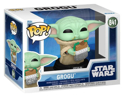 Star Wars: The Mandalorian und Grogu POP! Vinylfigur Grogu mit Sandwich 9 cm