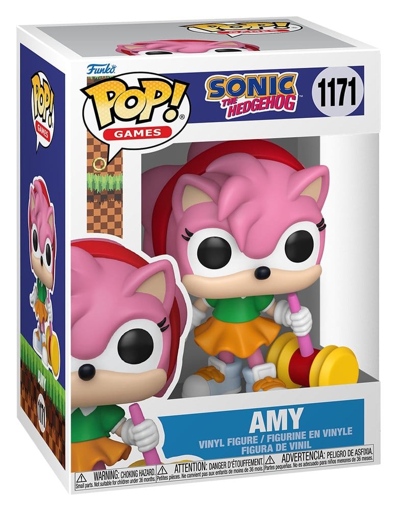 Sonic - Le Hérisson POP! Games Figurines en Vinyle Amy Rose avec Piko Hammer avec Chase 9 cm Assortiment (6)