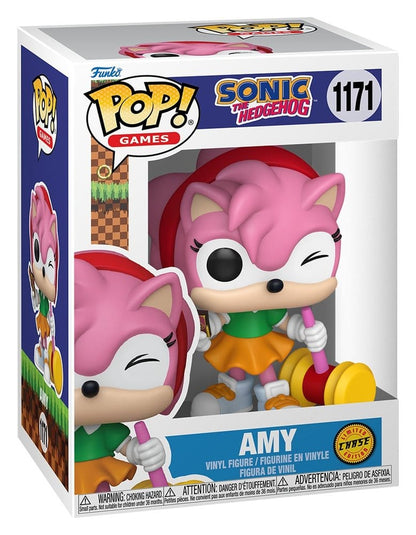 Sonic - Le Hérisson POP! Games Figurines en Vinyle Amy Rose avec Piko Hammer avec Chase 9 cm Assortiment (6)