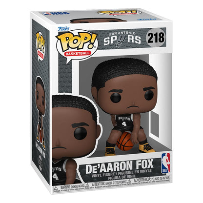 NBAPOP! Figura in vinile da basket San Antonio Spurs: De'Aaron Fox (uniforme Icon Edition 2025) 9 cm