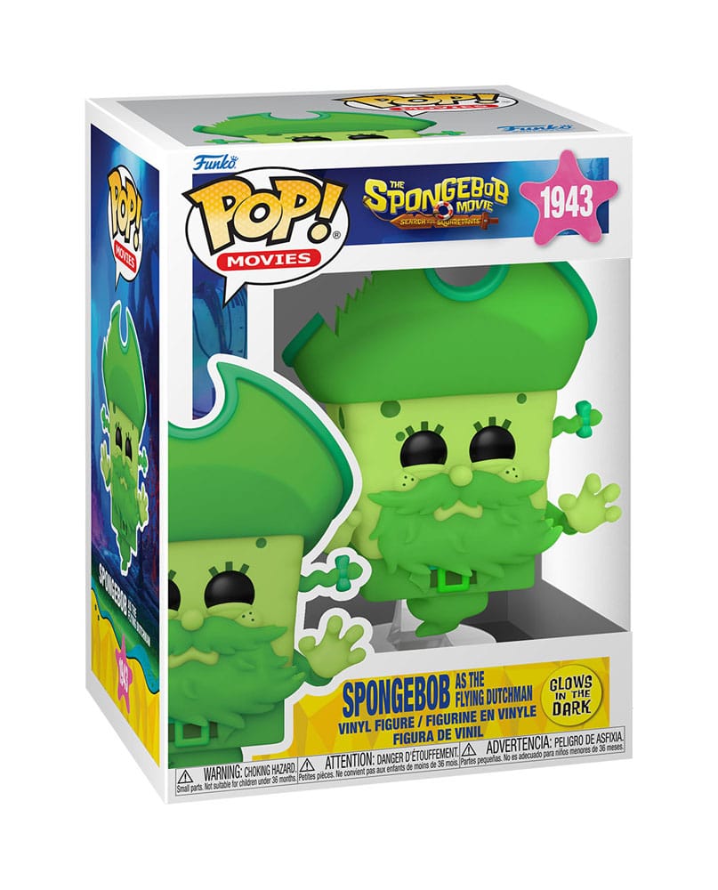 SpongeBob SquarePants POP! Vinylfiguur SpongeBob als de Vliegende Hollander (Glow) 9 cm