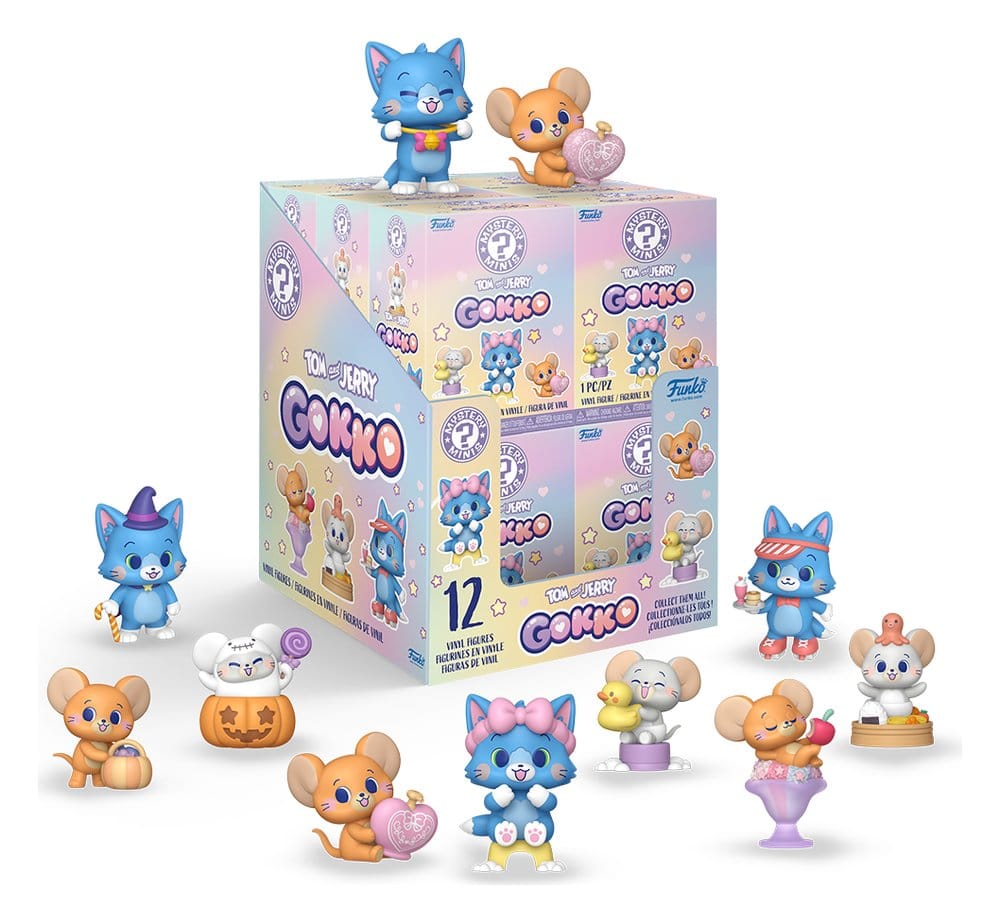 Tom & Jerry Gokko Mystery Minifigurer 5 cm skjerm (12)
