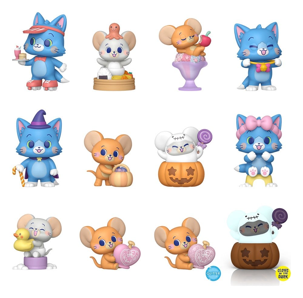 Tom & Jerry Gokko Mystery Minifigurer 5 cm skjerm (12)