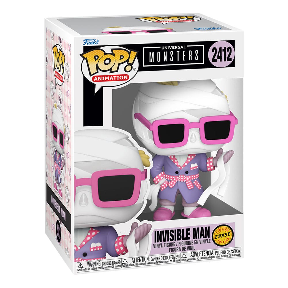 Universal Monsters POP! Animation Vinylfigurer Usynlig mand med jagt 9 cm sortiment (6)