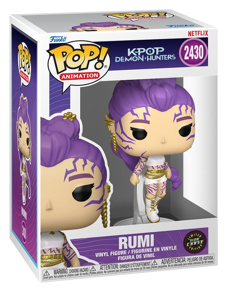 KPop Dämonenjäger POP! Animation Vinyl Figuren Rumi mit Chase (Glow) 9 cm Sortiment (6)