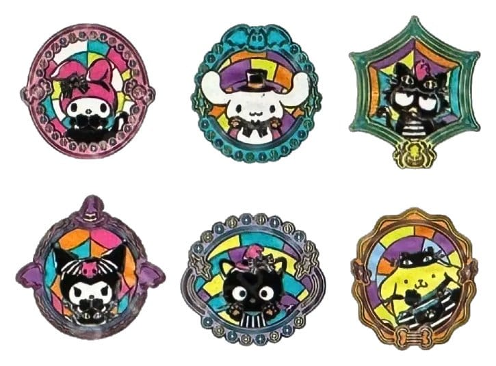 Sanrio by Loungefly Emaye Pimler Kör Kutu Hello Kitty ve Arkadaşları Cadılar Bayramı Vitray Vitray (12)
