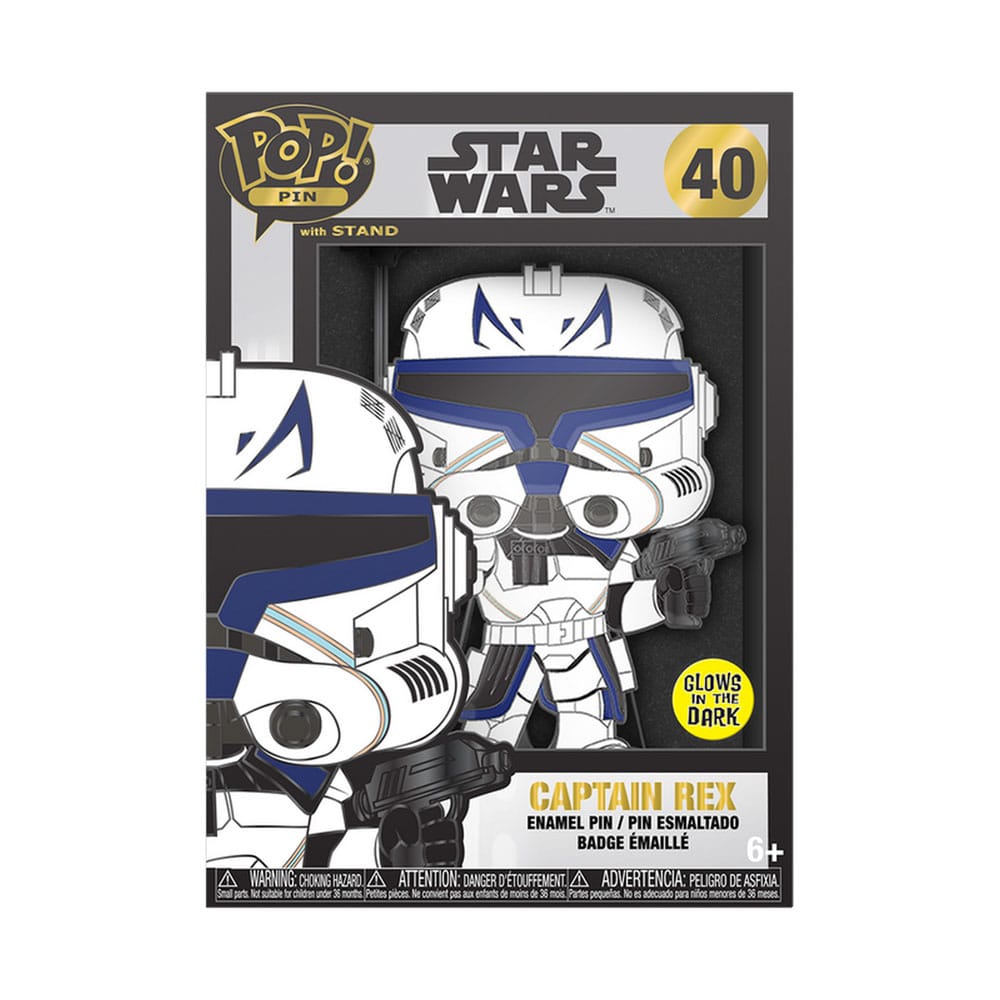 Star Wars Clone Wars Loungefly Pop! Emalje Pin Captain Rex (glød-i-mørk) 10 cm