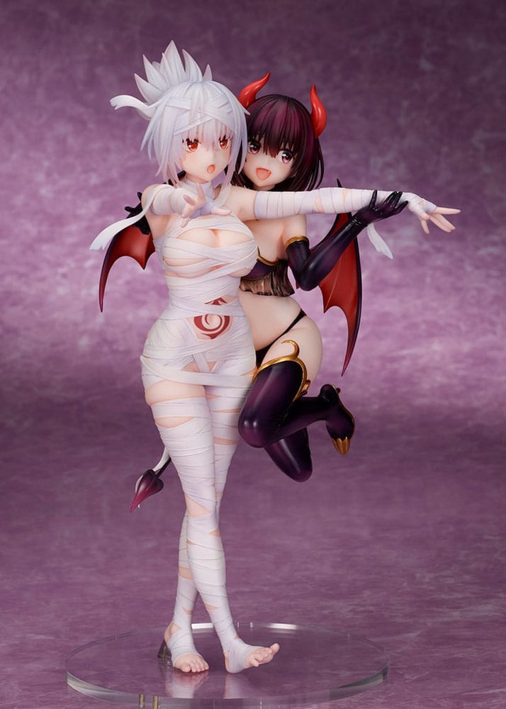 Ayakashi Triangle PVC Statue Matsuri Kazamaki & Suzu Kanade & Shirogane 25 cm