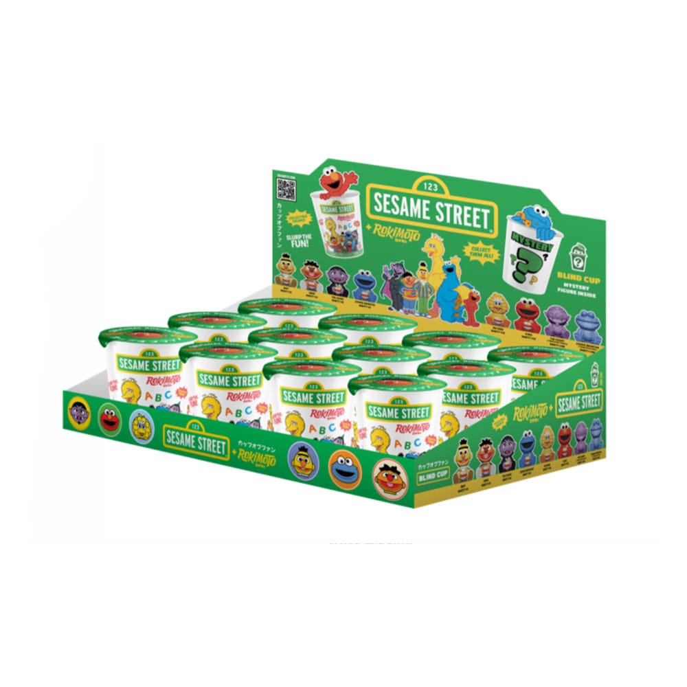 Sesamstraat Rokimoto Cup of Fun Blind Box Figuren 10 cm Wave 1 Display (12)