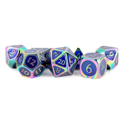Fanrol Dice Set Rainbow Mavi Emaye (7)