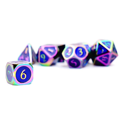 Fanrol Dice Set Rainbow Mavi Emaye (7)