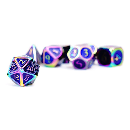 Fanrol Dice Set Rainbow Mavi Emaye (7)