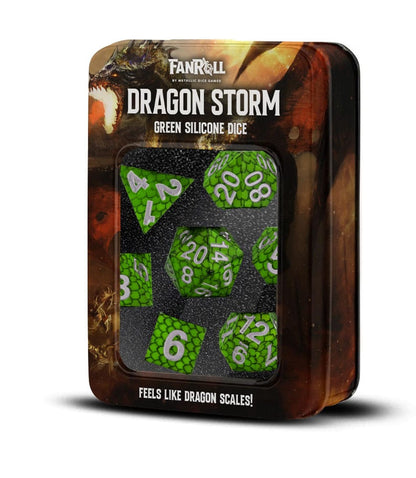 Dragon Storm taglienti da dadi in silicone set scale di draghi verdi (7)