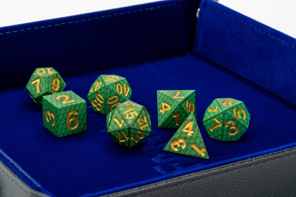 Dragon Storm taglienti da dadi in silicone set scale di draghi verdi (7)