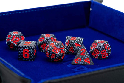 Dragon Storm Sharp Edge Silikonwürfel Set schwarze Drachenskalen (7)