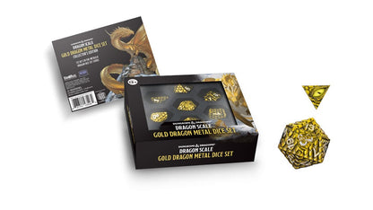 Dungeons & Dragons Premium Metallwürfelset Drachenschuppe Gold (7)