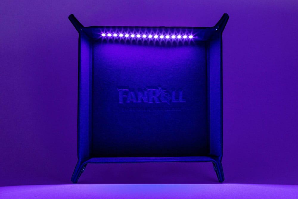 FanRoll Shadowlight Plateau à dés pliable Blacklight Noir