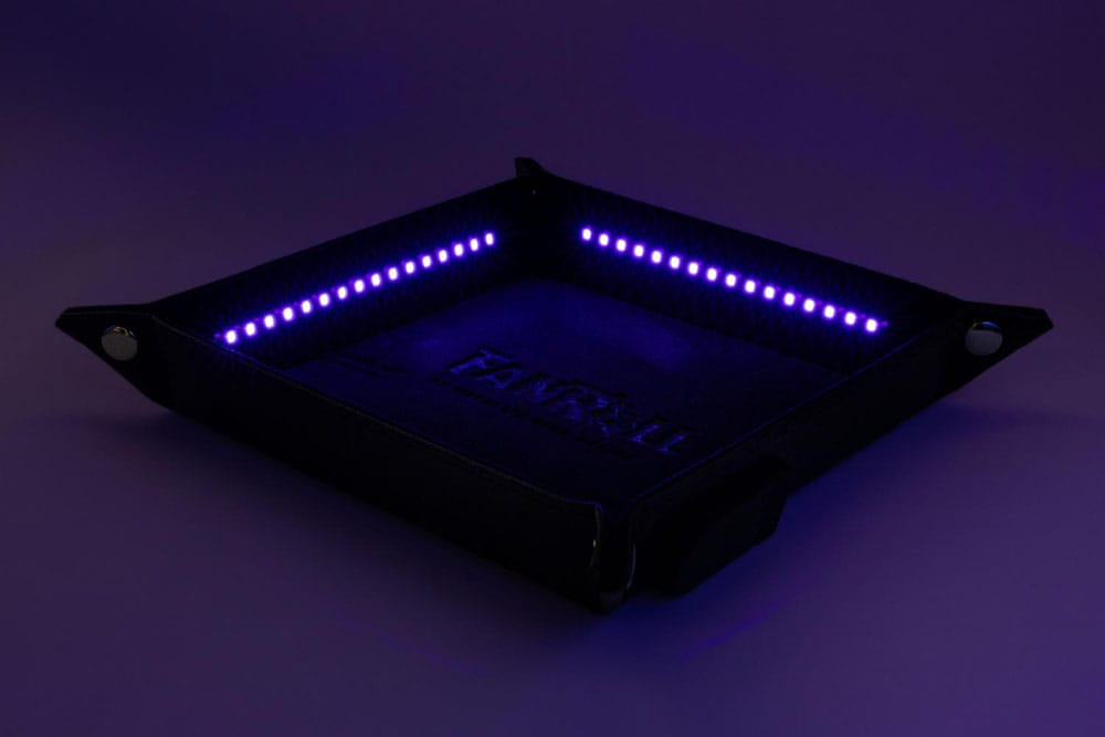 FanRoll Shadowlight Plateau à dés pliable Blacklight Noir