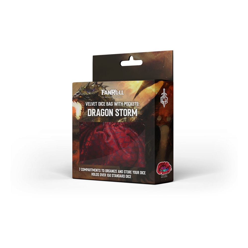 Dragon Storm terning taske med rum Red Dragon Scales