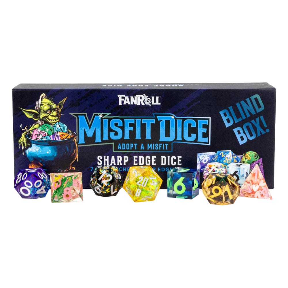 Misfit Adopter et Misfit-terningsæt Blindboks Sharp Edge Terningsortiment (12)