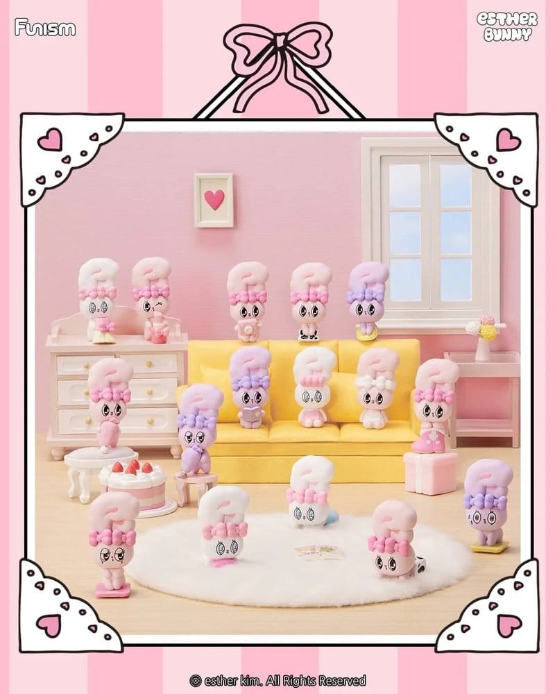 Esther Bunny Blind Box Mini figurines Little Vlog Bunny Face Series 6 cm (6)