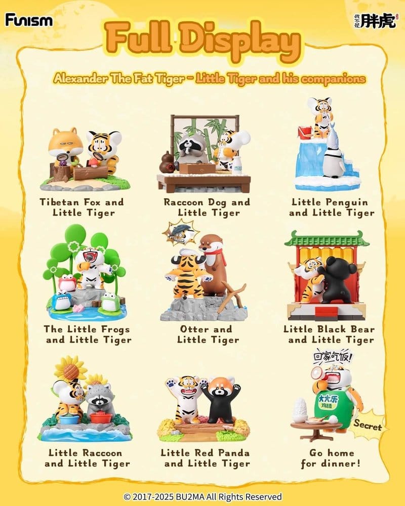 Alexander The Fat TigerBlind Box Mini Figures Little Tiger e i suoi compagni Display (8)