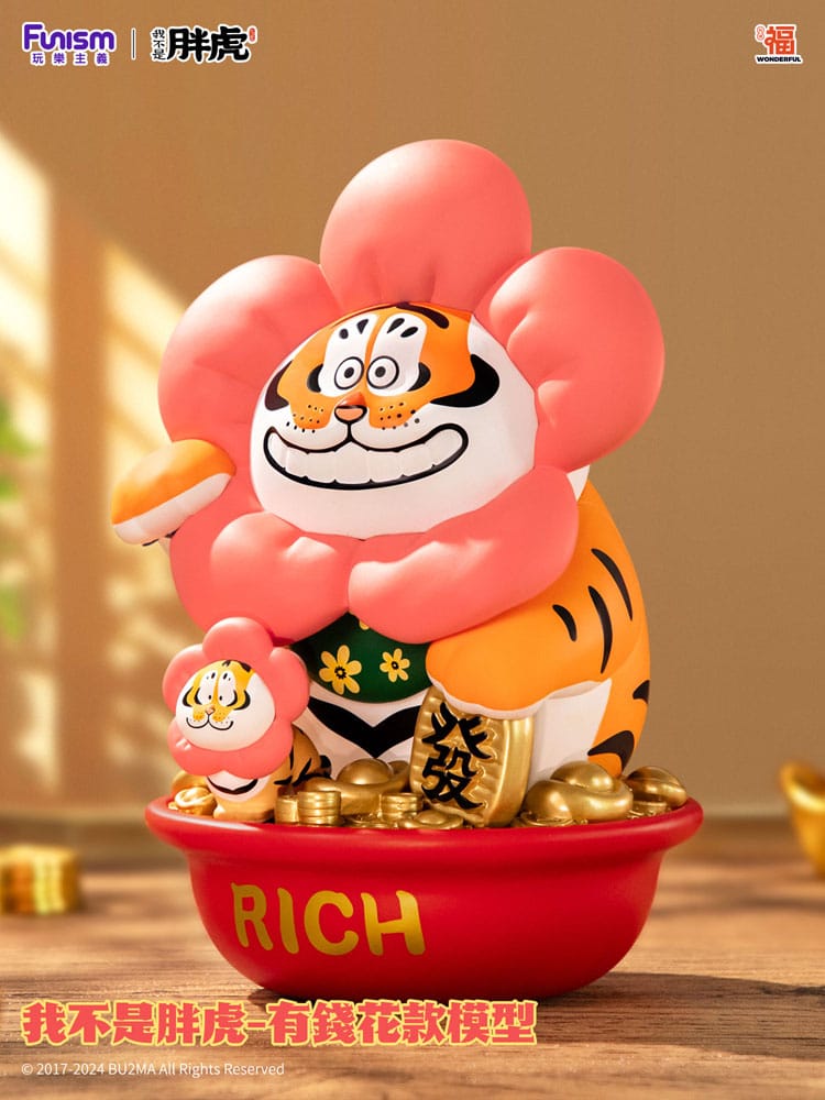 Non sono grasso statua di tigre 1/7 Alessandroder il fiore ricco di tigre 20 cm