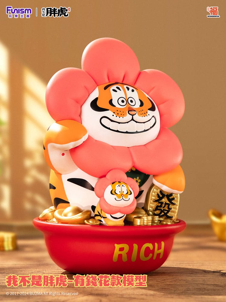 Non sono grasso statua di tigre 1/7 Alessandroder il fiore ricco di tigre 20 cm