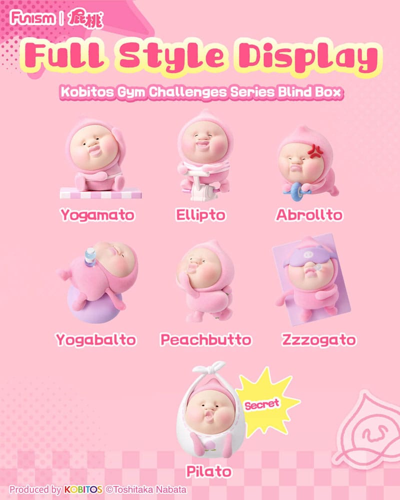 Kobitos Blind Box Mini Figure Gym Challenges Serie Display da 8 cm (6)