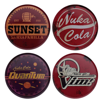 Fallout Coaster 4er-Pack Metallgetränke