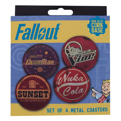 Fallout Coaster 4er-Pack Metallgetränke