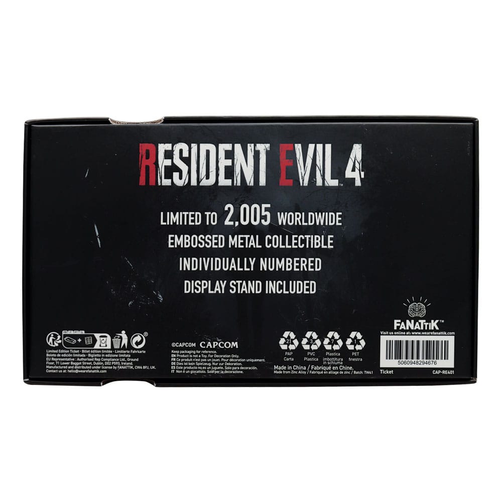 Resident Evil 4 Replica 1/1 Metal Exclusive Midgrade Ticket