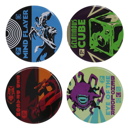 Dungeons and Dragons: Monsters Set of 4 Metal Coasters