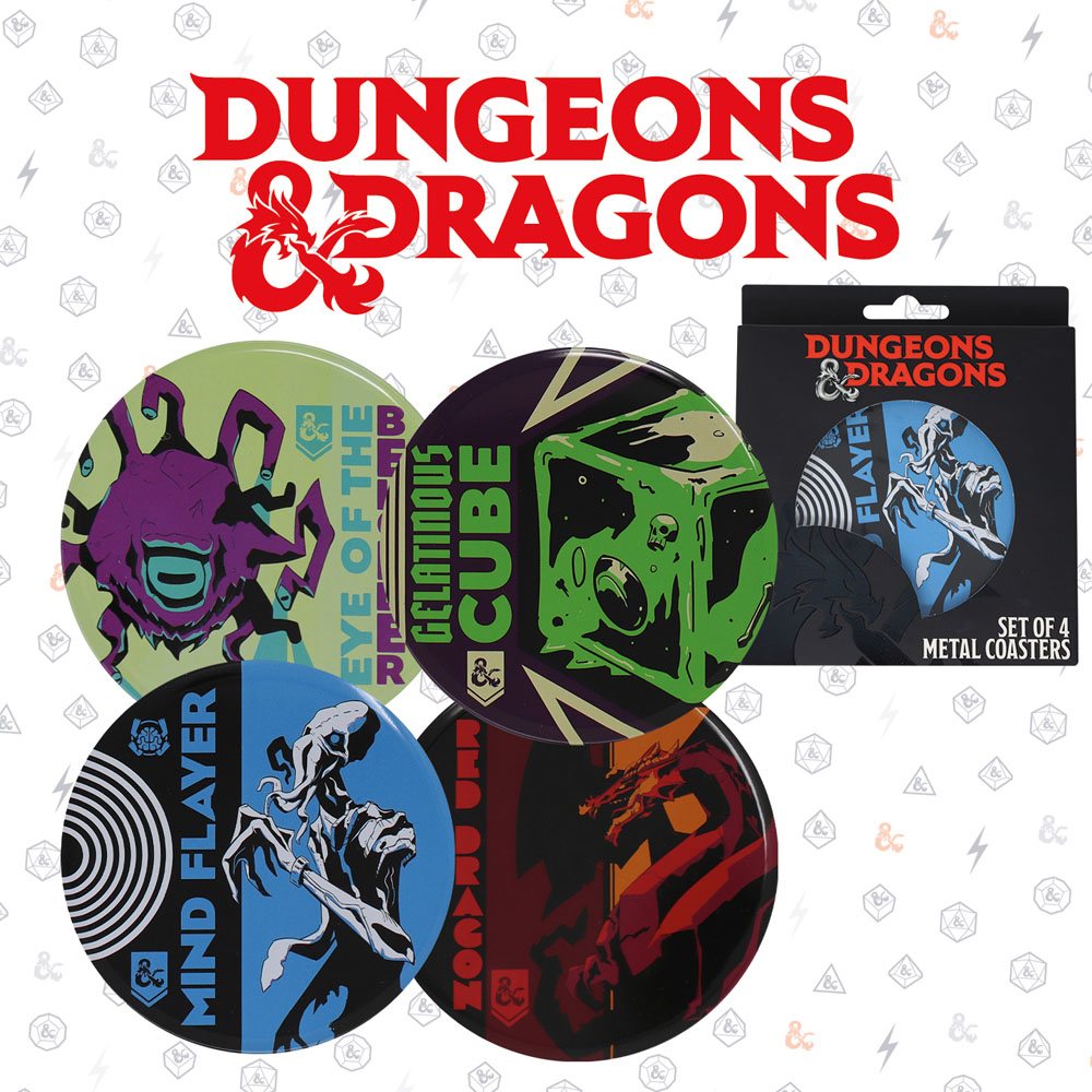 Dungeons and Dragons: Monsters Set of 4 Metal Coasters