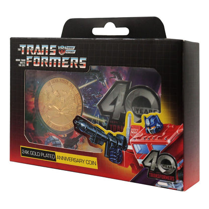 Transformers Cominable Coin 40th Anniversary 24k Gold plaqué Edition 4 cm