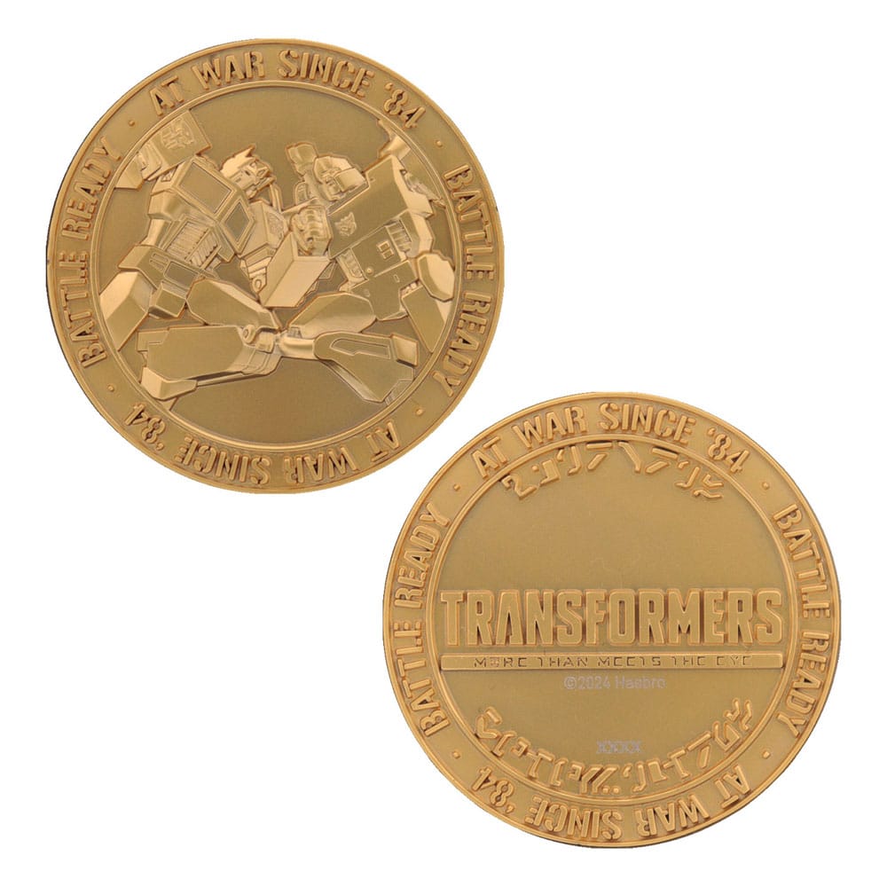 Transformers Cominable Coin 40th Anniversary 24k Gold plaqué Edition 4 cm