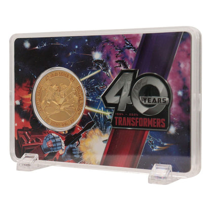 Transformers Cominable Coin 40th Anniversary 24k Gold plaqué Edition 4 cm