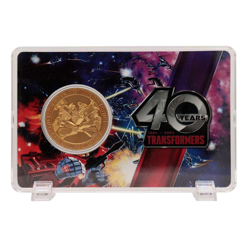 Transformers Cominable Coin 40th Anniversary 24k Gold plaqué Edition 4 cm