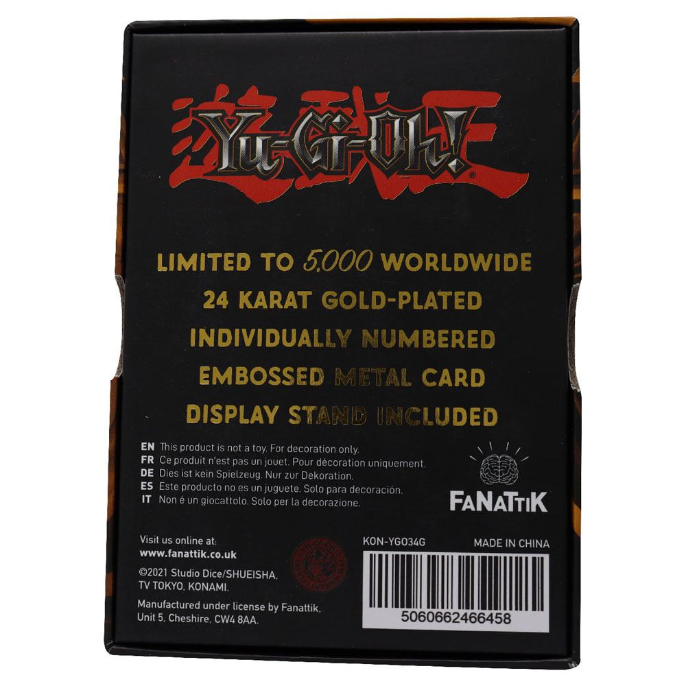 Yu-gi-oh! Réplique de cartes de cupidité (plaqué or)