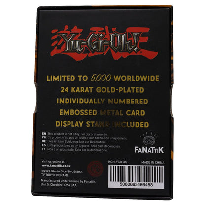 Yu-gi-oh! Réplique de cartes de cupidité (plaqué or)