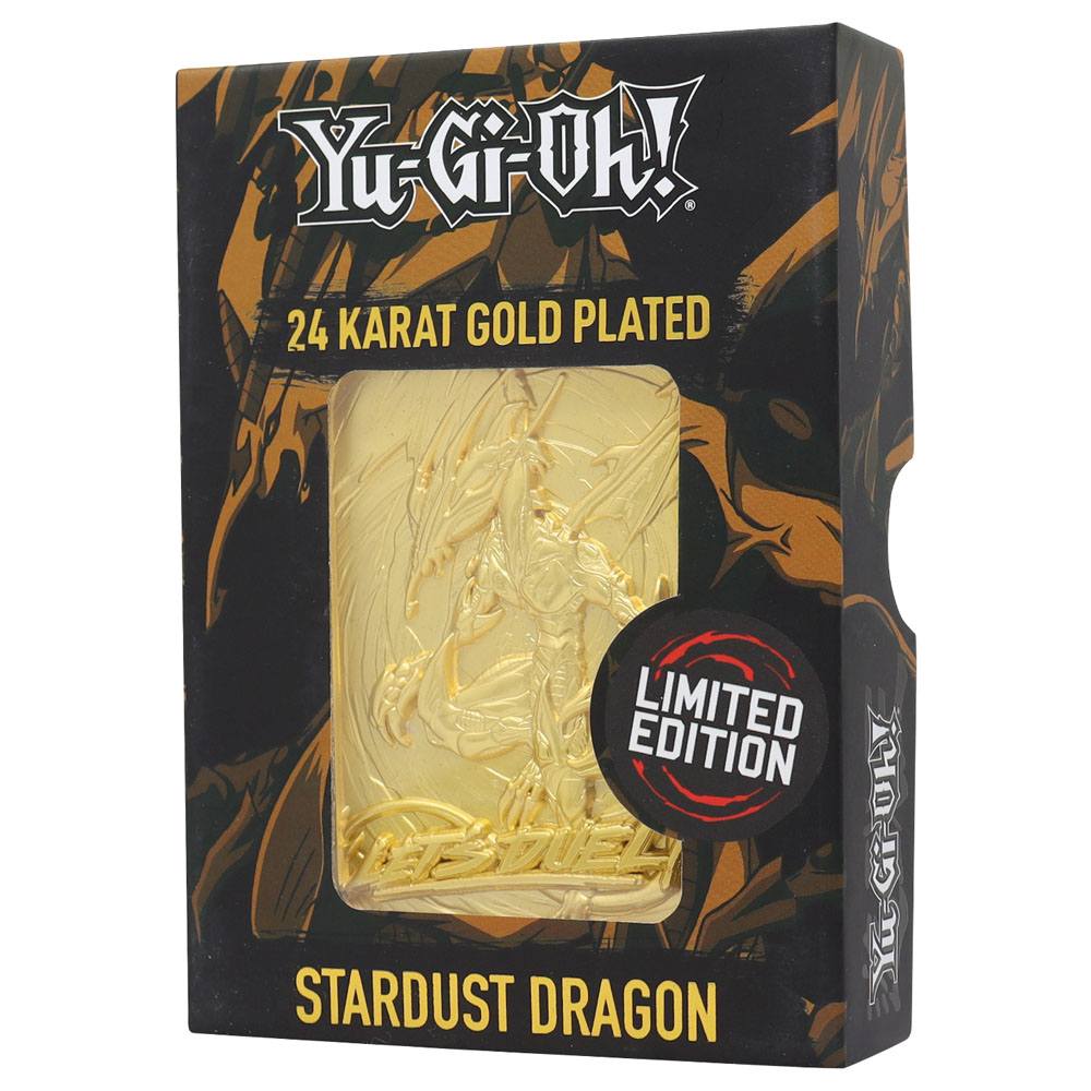 Yu-gi-oh! Replica card stardust dragon (oro placcato)