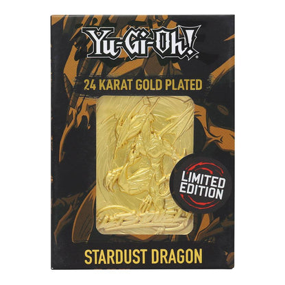 Yu-gi-oh! Replica card stardust dragon (oro placcato)