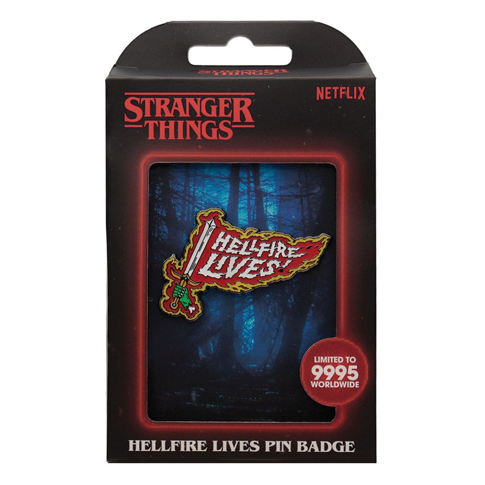 Stranger Things Pin Badge Hellfire Lives Édition Limitée