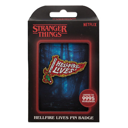 Stranger Things Pin Badge Hellfire Lives Édition Limitée