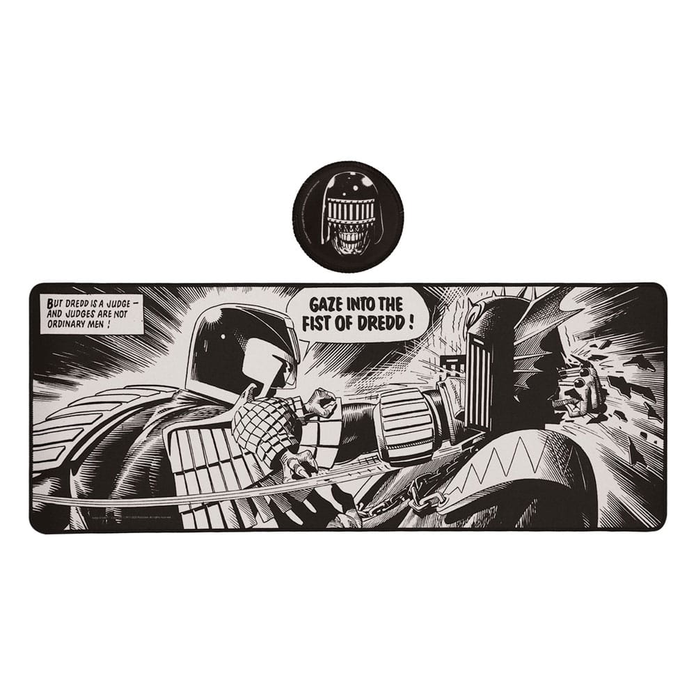 Set sottomano e sottobicchiere del 2000 d.C. Judge Dredd