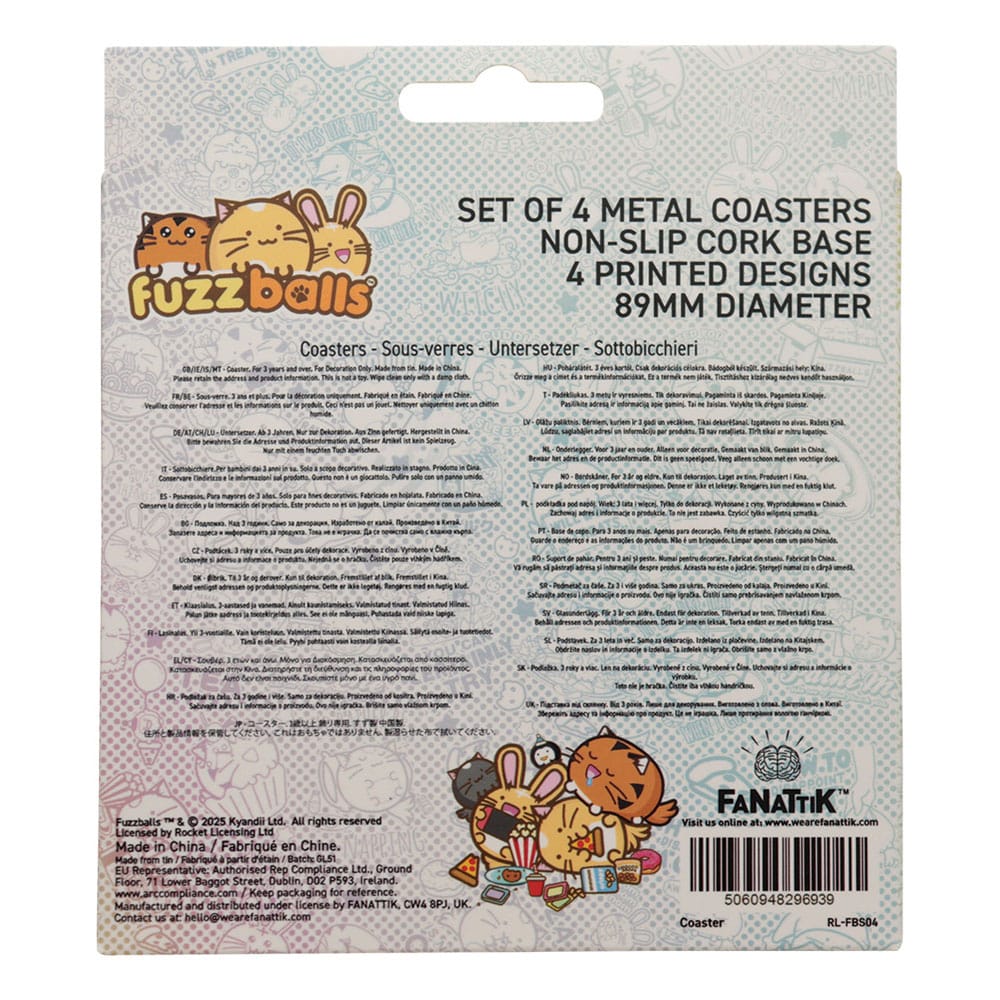 Fuzzballs Coaster 4-pak