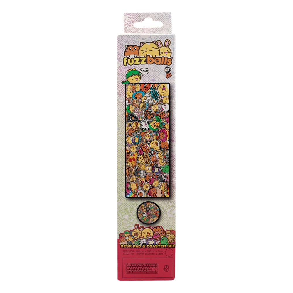 Juego de posavasos y almohadilla de escritorio Fuzzballs
