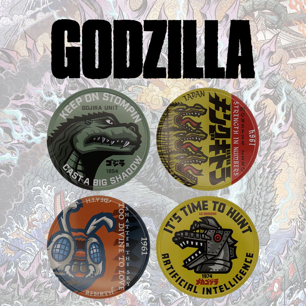 Godzilla coaster 4-pack