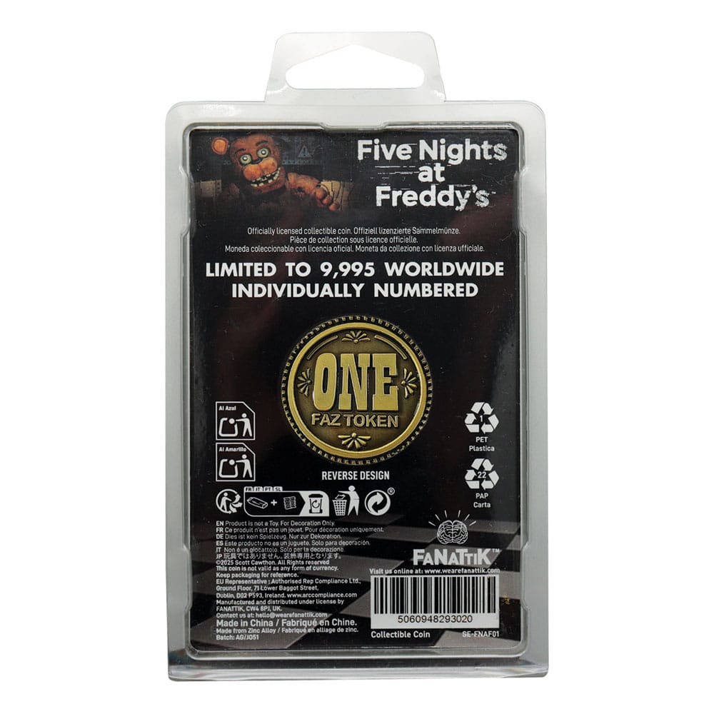 Five Nights at Freddy´s Collectable Coin One Faz Token Limited Edition