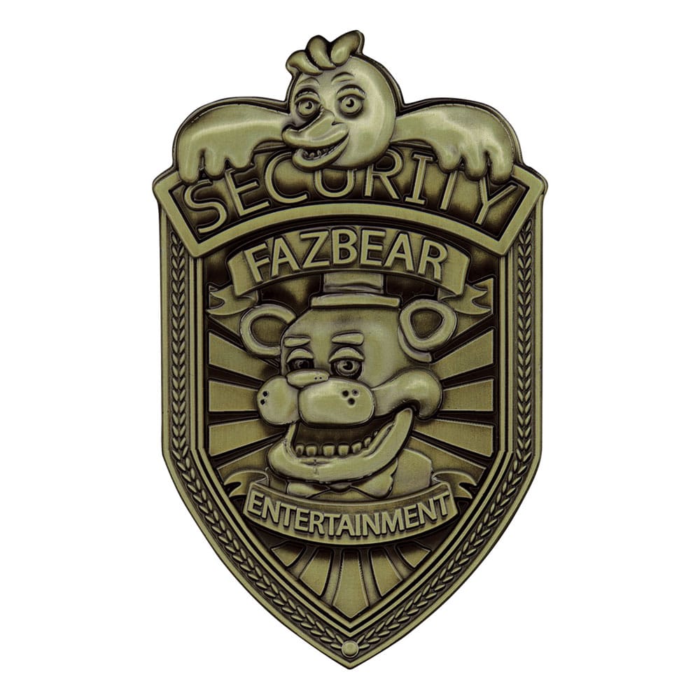 Fem netter på Freddy's Replica Security Badge Antique Brass Edition